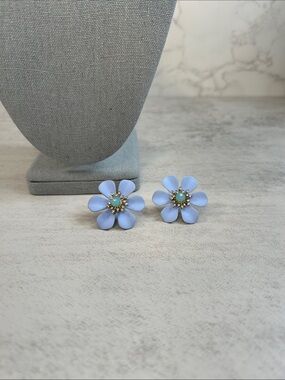 J. Crew Lavender Petal Flower Earrings